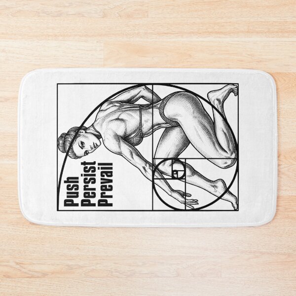 Item preview, Female Bodybuilder Fitness Competitor Fibonacci Spiral Gym designed and sold by GrandeDuc.