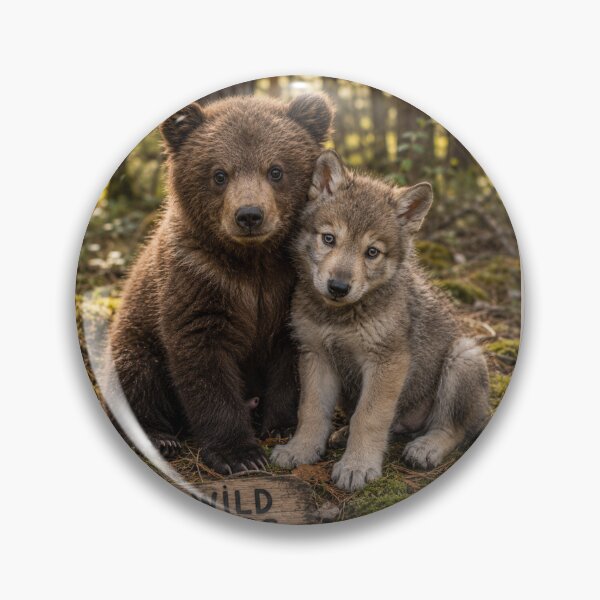 Item preview, Wild Cubs Bear Cub Wolf Cub Forest Friends designed and sold by BagFactoryUK.
