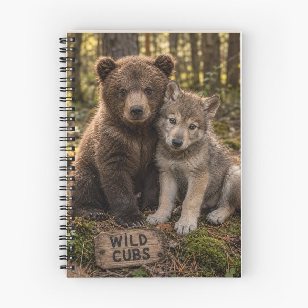 Item preview, Wild Cubs Bear Cub Wolf Cub Forest Friends designed and sold by BagFactoryUK.