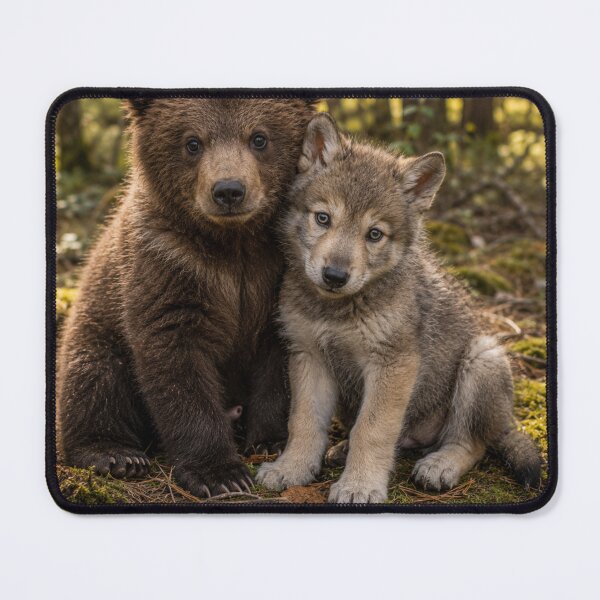Artikelvorschau, Wild Cubs Bear Cub Wolf Cub Forest Friends entworfen und verkauft von BagFactoryUK.