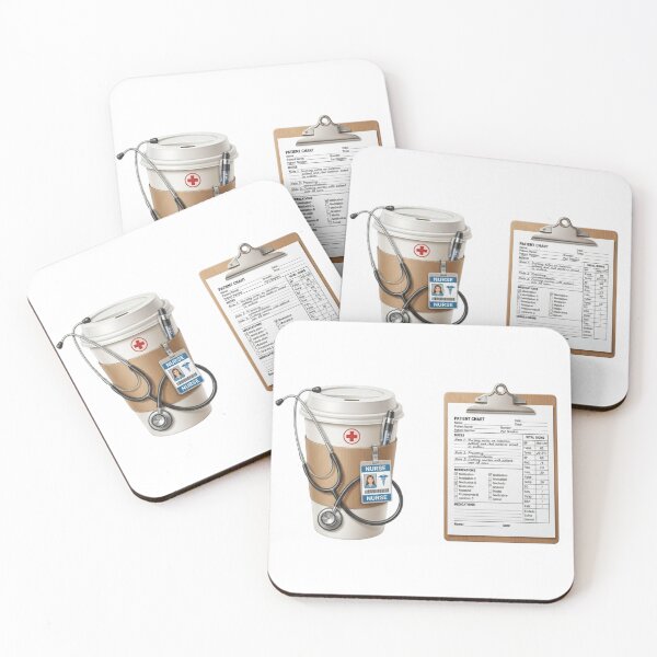 Item preview, healthcare worker coffee addict bedside nurse caffeine fueled design designed and sold by SARAGOZ.