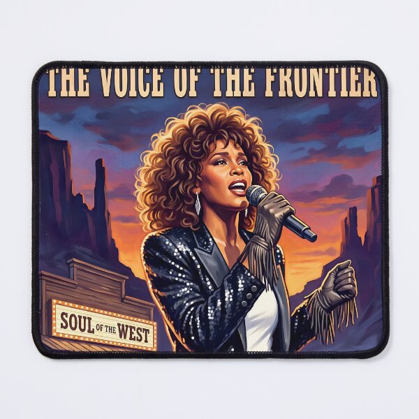 Item preview, Retrato retro dibujado a mano de Whitney Houston designed and sold by ARTROGAN.