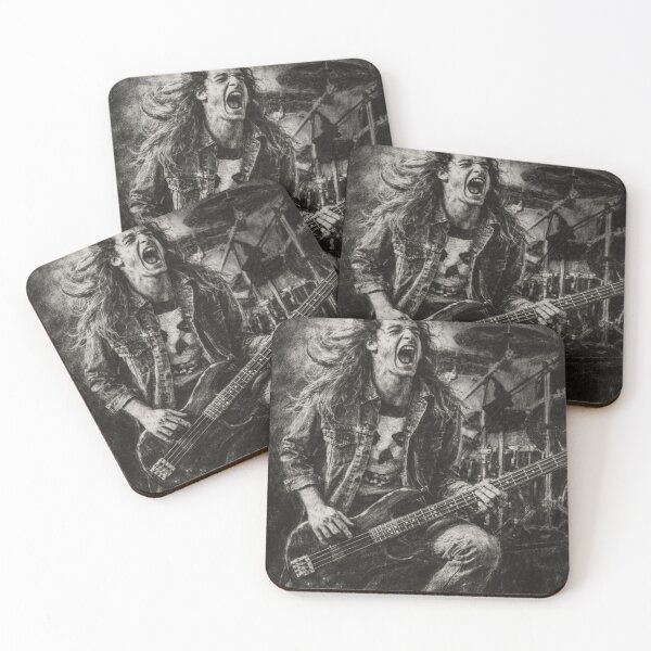 Item preview, Cliff Burton Digital Charcoal Bassist Portrait designed and sold by Neo21Studio.