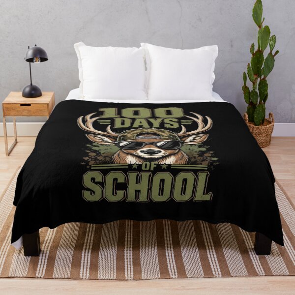 Item preview, 100 Days of School Deer Hunting Deer Camo Hunter designed and sold by OlakunleOloroz.
