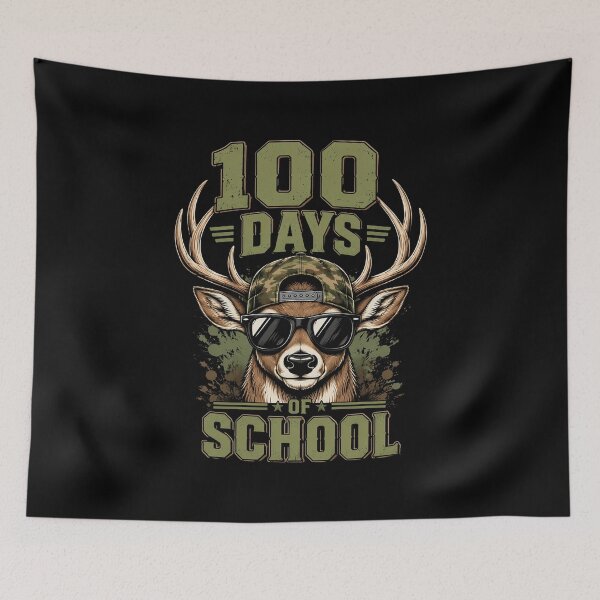 Item preview, 100 Days of School Deer Hunting Deer Camo Hunter designed and sold by OlakunleOloroz.