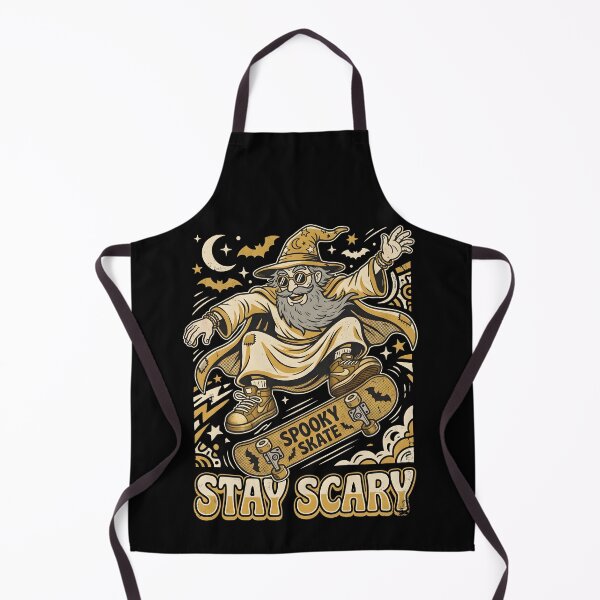 Item preview, Stay Scary Vintage Halloween Wizard Skateboard T-Shirt Retro 70s Cartoon Kickflip Design designed and sold by fawzimorsy.