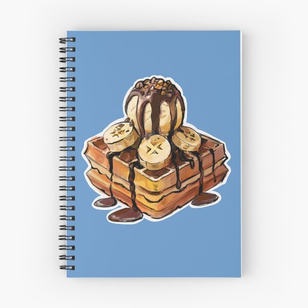 Item preview, Chocolate Banana Waffles Sticker, Cute Breakfast Sticker, Hand-Drawn Waffle Illustration, Laptop Sticker, Water Bottle Sticker, Cafe Lover Gift designed and sold by SoftCrumbs Café.