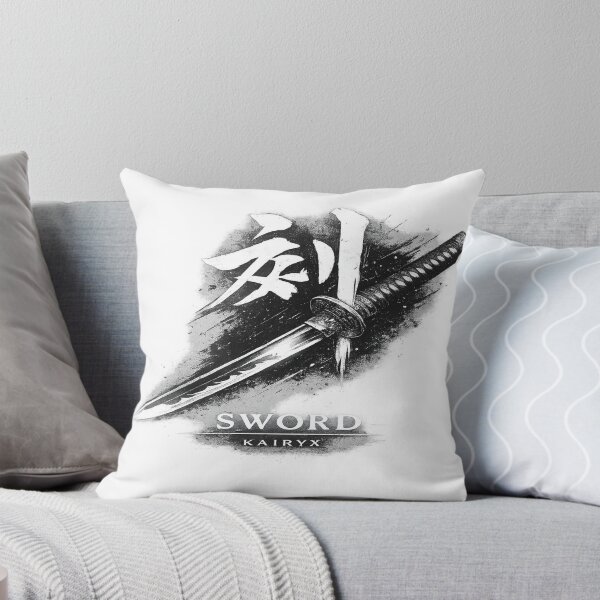 Item preview, Japanese Katana Blade Ink Brush Samurai Sword Vintage Art designed and sold by D.Shop.