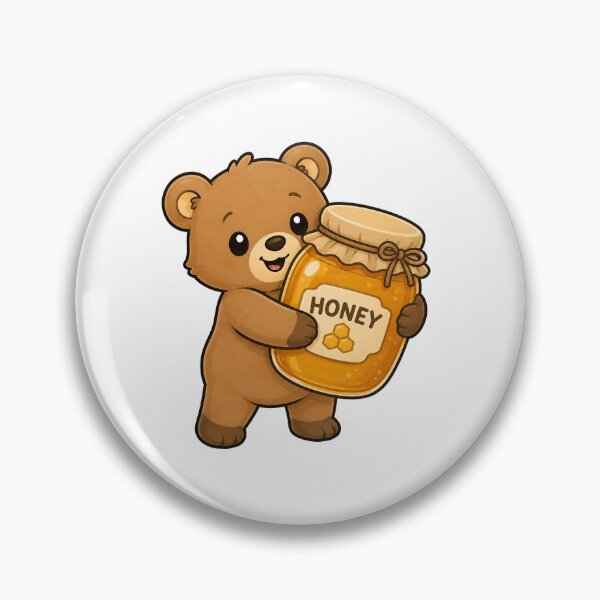 Item preview, Cute Bear Hugging a Honey Jar Sticker designed and sold by PawsGiggles.