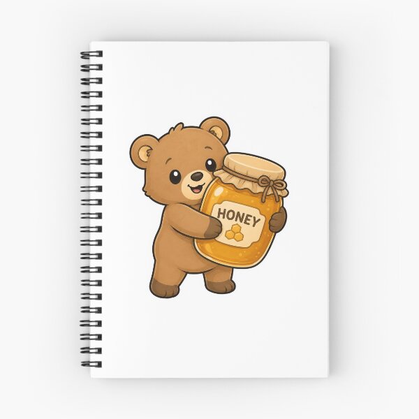 Item preview, Cute Bear Hugging a Honey Jar Sticker designed and sold by PawsGiggles.