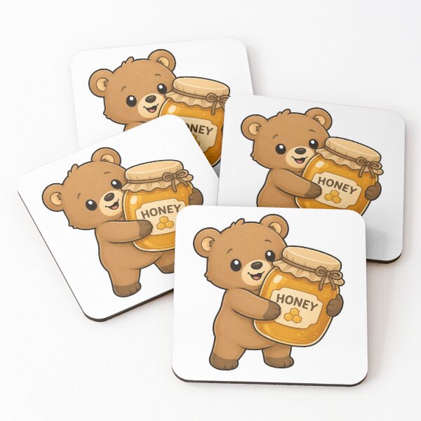Item preview, Cute Bear Hugging a Honey Jar Sticker designed and sold by PawsGiggles.