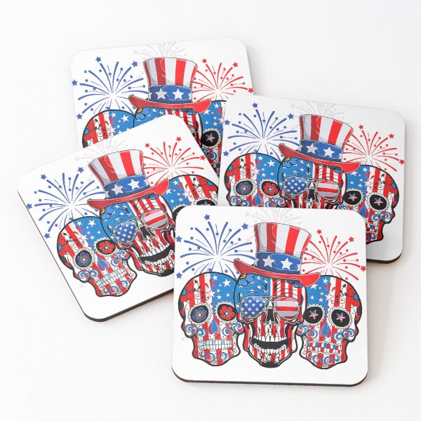 Item preview, Cool Sugar Skull Firework Shades Shirt 4th Of July designed and sold by Bomebomst.