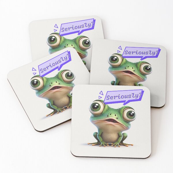Item preview, Seriously? Cute Frog Sticker designed and sold by Goldy1441.
