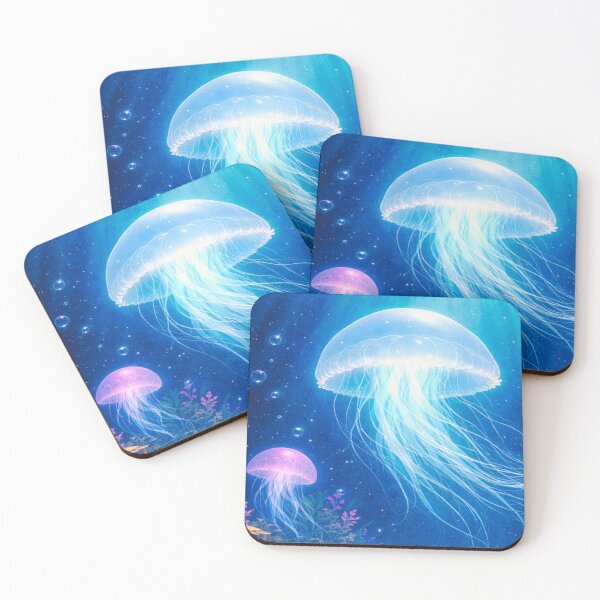 Item preview, Mystical Jellyfish in the Deep Blue designed and sold by waiko67-shop.