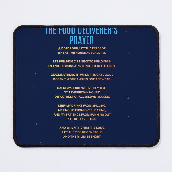 Item preview, Food Deliverer's Prayer designed and sold by Goode-sense2025.