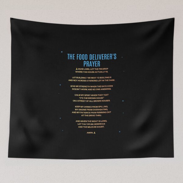 Item preview, Food Deliverer's Prayer designed and sold by Goode-sense2025.