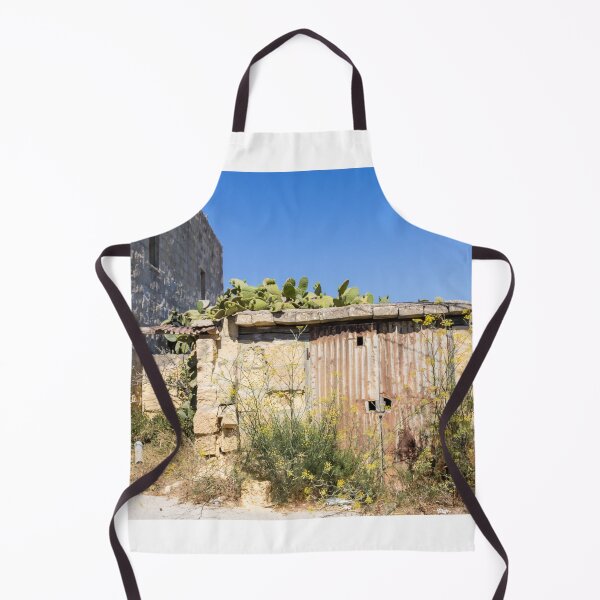 Item preview, Rusty Metal Door on Abandoned Stone Shed With Prickly Pear Cactus Under Clear Blue Sky designed and sold by Nmallia.