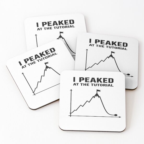 Item preview, I Peaked at the Tutorial Funny Learning Curve Graph designed and sold by D.Shop.