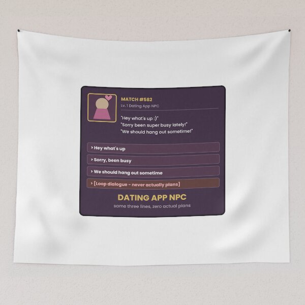 Item preview, Dating App NPC Funny Relatable Sticker designed and sold by QuirkyCartel.