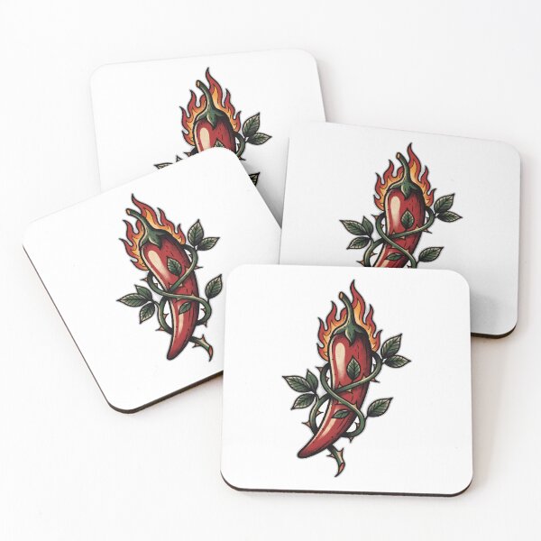 Item preview, Spicy Book Club Chili Pepper Traditional Tattoo designed and sold by ryanguas.