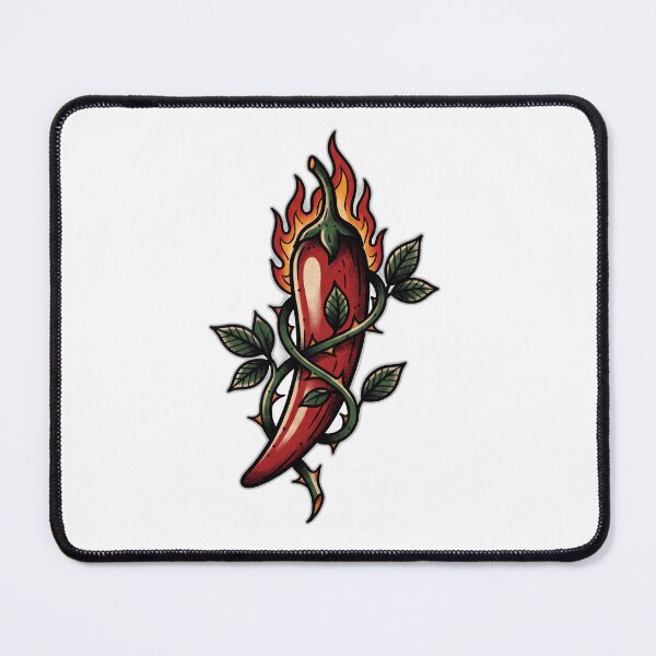 Item preview, Spicy Book Club Chili Pepper Traditional Tattoo designed and sold by ryanguas.