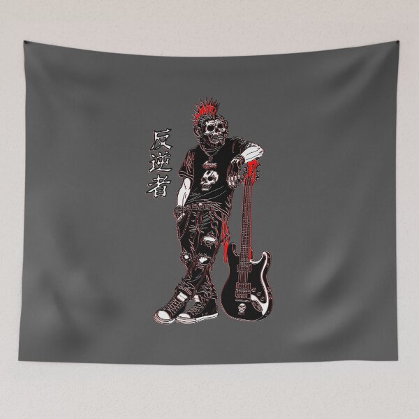 Item preview, Punk Skull Monkey with Electric Guitar – Urban Rock Graphic designed and sold by 4rpixs.