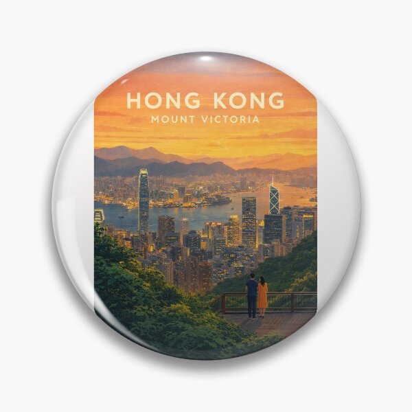 Item preview, Hong Kong Skyline from Mount Victoria Overlooking Victoria Harbour at Sunset designed and sold by Places On Earth.