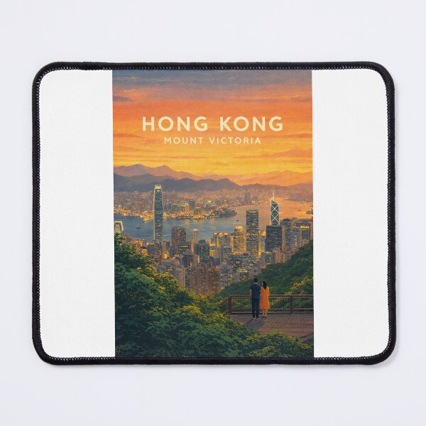 Item preview, Hong Kong Skyline from Mount Victoria Overlooking Victoria Harbour at Sunset designed and sold by Places On Earth.