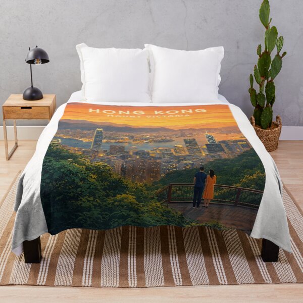 Item preview, Hong Kong Skyline from Mount Victoria Overlooking Victoria Harbour at Sunset designed and sold by Places On Earth.