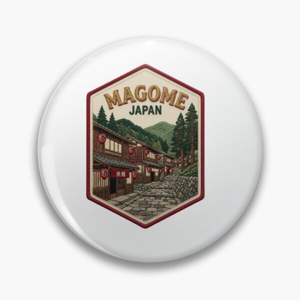 Item preview, Magome Japan Embroidered Travel Patch designed and sold by Imaginarium of Chaos falcon88 .