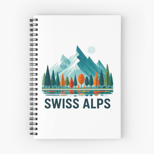 Item preview, Swiss Alps Switzerland Souvenir - Alpine Village & Mountain Lake Art designed and sold by OzzFrequency.