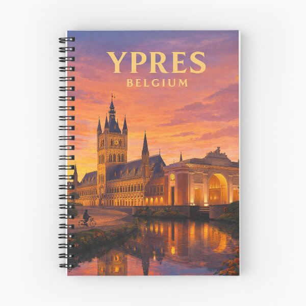 Item preview, Evening Reflection of Ypres Cloth Hall and Menin Gate in Belgium designed and sold by Places On Earth.