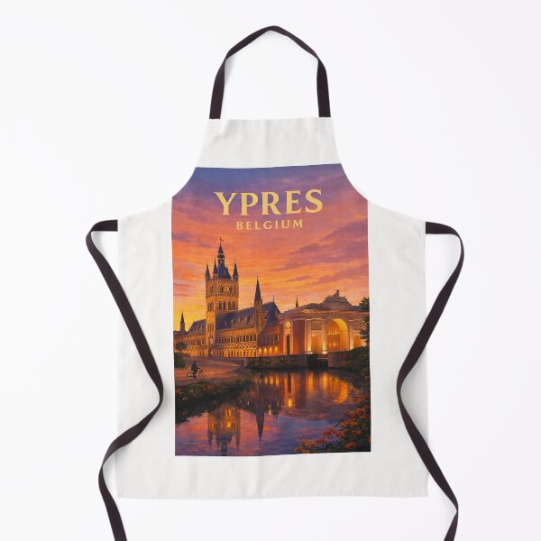 Item preview, Evening Reflection of Ypres Cloth Hall and Menin Gate in Belgium designed and sold by Places On Earth.