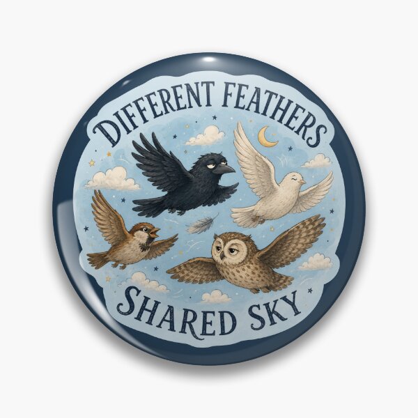 Item preview, Different Feathers Shared Sky designed and sold by ChirpInc.