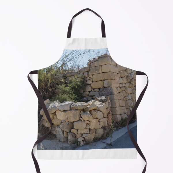 Item preview, Sunlit Dry Stone Wall Lining a Rustic Rural Country Road in Mediterranean Countryside designed and sold by Nmallia.