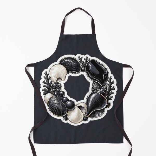 Item preview, Obsidian Seashells – Dark Botanical Collection designed and sold by Roberta Calabrese.