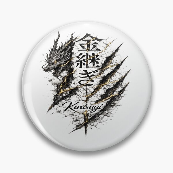 Item preview, Kintsugi Dragon Japanese Ink Art – Golden Repair Spirit designed and sold by D.Shop.