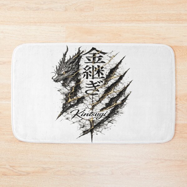 Item preview, Kintsugi Dragon Japanese Ink Art – Golden Repair Spirit designed and sold by D.Shop.