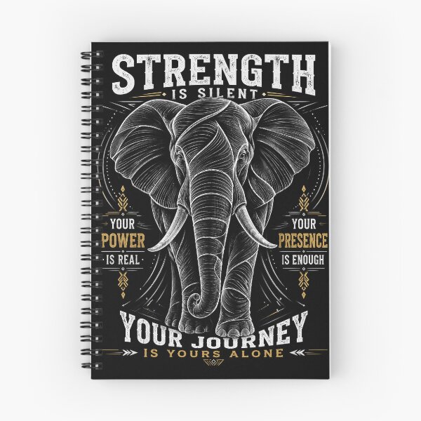 Item preview, Strength Is Silent - Elephant Motivational Design designed and sold by Igrowlab254.