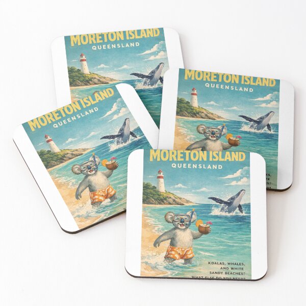 Item preview, Moreton Island Beach with Cape Moreton Lighthouse and Humpback Whale designed and sold by Aryabek.