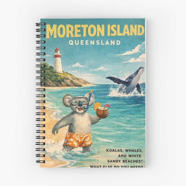 Item preview, Moreton Island Beach with Cape Moreton Lighthouse and Humpback Whale designed and sold by Aryabek.