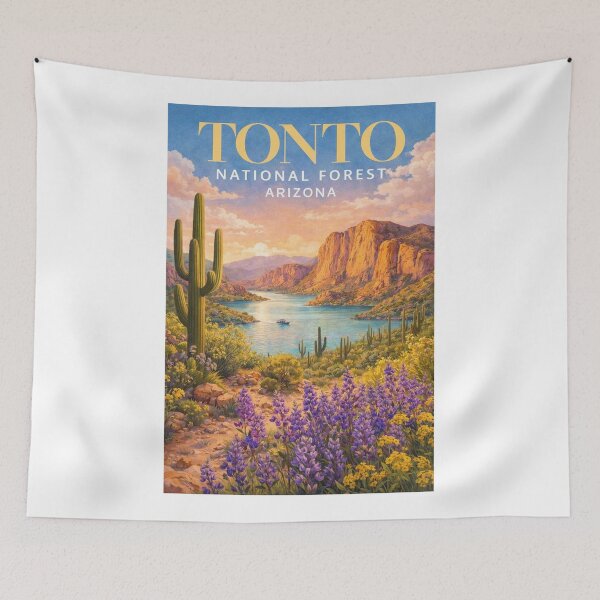 Item preview, Desert Landscape of Tonto National Forest Along Roosevelt Lake Arizona designed and sold by Aryabek.