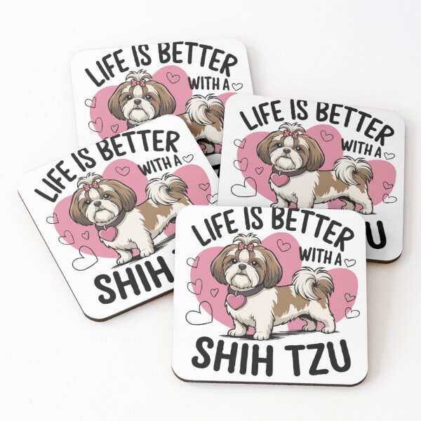 Item preview, Feeling Pawsome Shih Tzu | Cute Shih Tzu Dog Lover Gift | Kawaii Puppy Illustration designed and sold by PawsAndPallette .