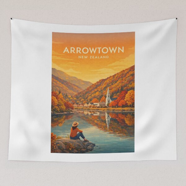 Item preview, Arrowtown Autumn Reflections Along Arrow River in Otago New Zealand designed and sold by Aryabek.