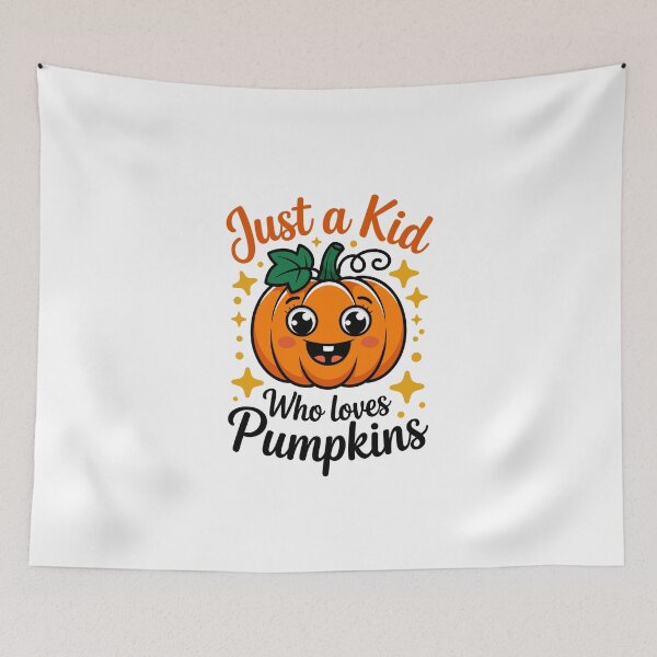 Item preview, Just a Kid Who Loves Pumpkins designed and sold by jkrphoto.