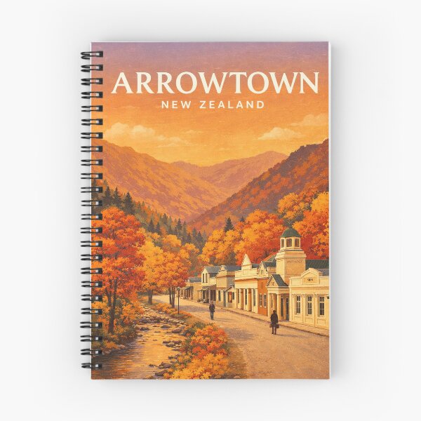 Item preview, Historic Buckingham Street Arrowtown Beneath Central Otago Autumn Hills designed and sold by Aryabek.