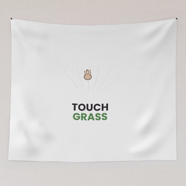 Item preview, Touch Grass Funny Internet Meme Sticker designed and sold by QuirkyCartel.