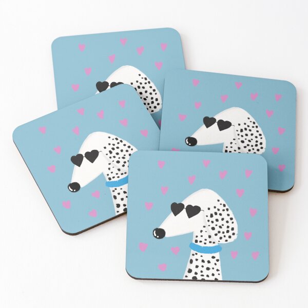 Item preview, Cute Dalmatian wearing hearts glasses designed and sold by Malvamalu.