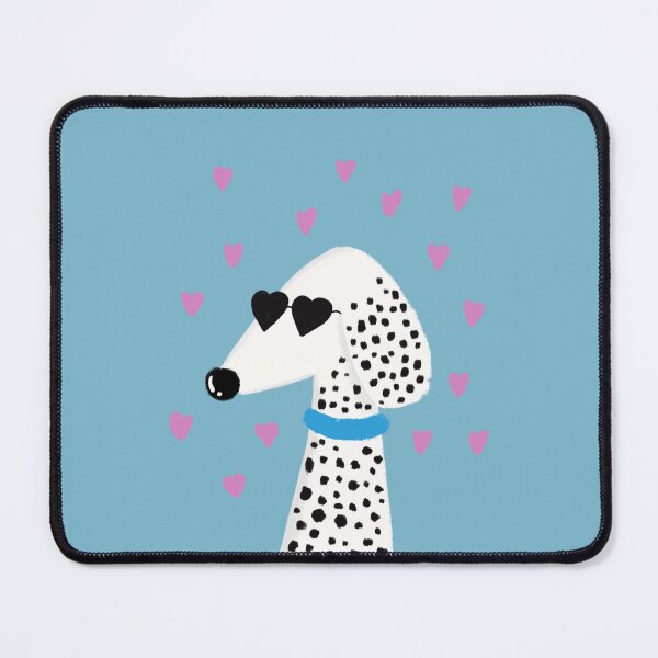 Item preview, Cute Dalmatian wearing hearts glasses designed and sold by Malvamalu.