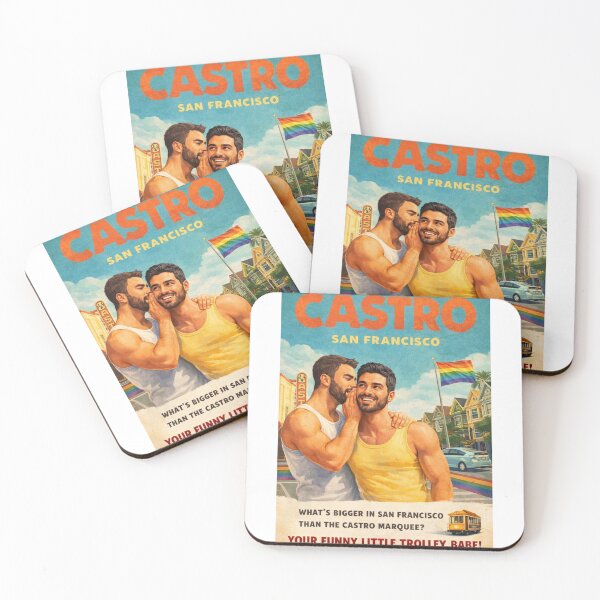 Item preview, Gay Castro District San Francisco with Painted Ladies and Rainbow Pride designed and sold by Aryabek.